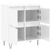 Buffet Blanc brillant 60x35x70 cm Bois d'ingénierie - Photo n°6