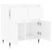 Buffet Blanc brillant 60x35x70 cm Bois d'ingénierie - Photo n°6