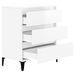 Buffet Blanc brillant 60x35x70 cm Bois d'ingénierie - Photo n°7