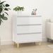 Buffet Blanc brillant 60x35x70 cm Bois d'ingénierie - Photo n°1