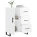 Buffet Blanc brillant 69,5x34x90 cm Bois d'ingénierie - Photo n°4