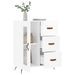 Buffet Blanc brillant 69,5x34x90 cm Bois d'ingénierie - Photo n°4