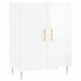 Buffet Blanc brillant 69,5x34x90 cm Bois d'ingénierie - Photo n°1