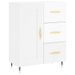 Buffet Blanc brillant 69,5x34x90 cm Bois d'ingénierie - Photo n°1