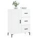 Buffet Blanc brillant 69,5x34x90 cm Bois d'ingénierie - Photo n°3