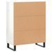 Buffet Blanc brillant 69,5x34x90 cm Bois d'ingénierie - Photo n°8