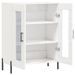 Buffet Blanc brillant 69,5x34x90 cm Bois d'ingénierie - Photo n°6