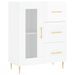 Buffet Blanc brillant 69,5x34x90 cm Bois d'ingénierie - Photo n°1