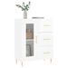 Buffet Blanc brillant 69,5x34x90 cm Bois d'ingénierie - Photo n°3