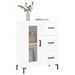 Buffet Blanc brillant 69,5x34x90 cm Bois d'ingénierie - Photo n°3