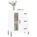 Buffet Blanc brillant 69,5x34x90 cm Bois d'ingénierie - Photo n°3