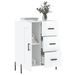 Buffet Blanc brillant 69,5x34x90 cm Bois d'ingénierie - Photo n°4