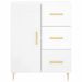 Buffet Blanc brillant 69,5x34x90 cm Bois d'ingénierie - Photo n°4