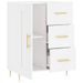 Buffet Blanc brillant 69,5x34x90 cm Bois d'ingénierie - Photo n°5