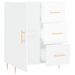 Buffet Blanc brillant 69,5x34x90 cm Bois d'ingénierie - Photo n°6