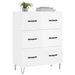 Buffet Blanc brillant 69,5x34x90 cm Bois d'ingénierie - Photo n°3