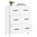 Buffet Blanc brillant 69,5x34x90 cm Bois d'ingénierie - Photo n°4