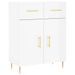 Buffet Blanc brillant 69,5x34x90 cm Bois d'ingénierie - Photo n°1