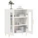 Buffet Blanc brillant 69,5x34x90 cm Bois d'ingénierie - Photo n°4