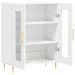 Buffet Blanc brillant 69,5x34x90 cm Bois d'ingénierie - Photo n°6