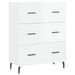 Buffet Blanc brillant 69,5x34x90 cm Bois d'ingénierie - Photo n°1