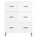 Buffet Blanc brillant 69,5x34x90 cm Bois d'ingénierie - Photo n°5