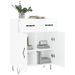 Buffet Blanc brillant 69,5x34x90 cm Bois d'ingénierie - Photo n°4