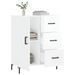 Buffet Blanc brillant 69,5x34x90 cm Bois d'ingénierie - Photo n°4