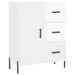 Buffet Blanc brillant 69,5x34x90 cm Bois d'ingénierie - Photo n°1