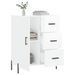 Buffet Blanc brillant 69,5x34x90 cm Bois d'ingénierie - Photo n°4