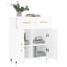 Buffet Blanc brillant 69,5x34x90 cm Bois d'ingénierie - Photo n°4