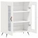 Buffet Blanc brillant 69,5x34x90 cm Bois d'ingénierie - Photo n°6