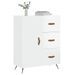 Buffet Blanc brillant 69,5x34x90 cm Bois d'ingénierie - Photo n°3