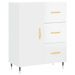 Buffet Blanc brillant 69,5x34x90 cm Bois d'ingénierie - Photo n°1