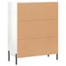 Buffet Blanc brillant 69,5x34x90 cm Bois d'ingénierie - Photo n°8