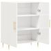 Buffet Blanc brillant 69,5x34x90 cm Bois d'ingénierie - Photo n°6