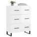 Buffet Blanc brillant 69,5x34x90 cm Bois d'ingénierie - Photo n°3