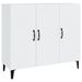 Buffet Blanc brillant 90x34x80 cm Bois d'ingénierie - Photo n°2