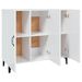 Buffet Blanc brillant 90x34x80 cm Bois d'ingénierie - Photo n°7