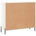 Buffet blanc brillant 90x34x80 cm bois d'ingénierie - Photo n°8