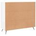 Buffet blanc brillant 90x34x80 cm bois d'ingénierie - Photo n°8