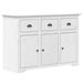 Buffet BODO blanc 115x43x79,5 cm bois massif de pin - Photo n°1