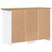 Buffet BODO blanc et marron 115x43x79,5 cm bois massif de pin - Photo n°6