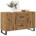 Buffet chêne artisanal 100x36x60 cm bois d'ingénierie - Photo n°1