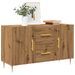 Buffet chêne artisanal 100x36x60 cm bois d'ingénierie - Photo n°1