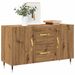 Buffet chêne artisanal 100x36x60 cm bois d'ingénierie - Photo n°1