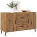 Buffet chêne artisanal 100x36x60 cm bois d'ingénierie - Photo n°1