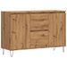 Buffet chêne artisanal 104x35x70 cm bois d'ingénierie - Photo n°2