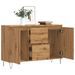 Buffet chêne artisanal 104x35x70 cm bois d'ingénierie - Photo n°3