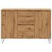 Buffet chêne artisanal 104x35x70 cm bois d'ingénierie - Photo n°4